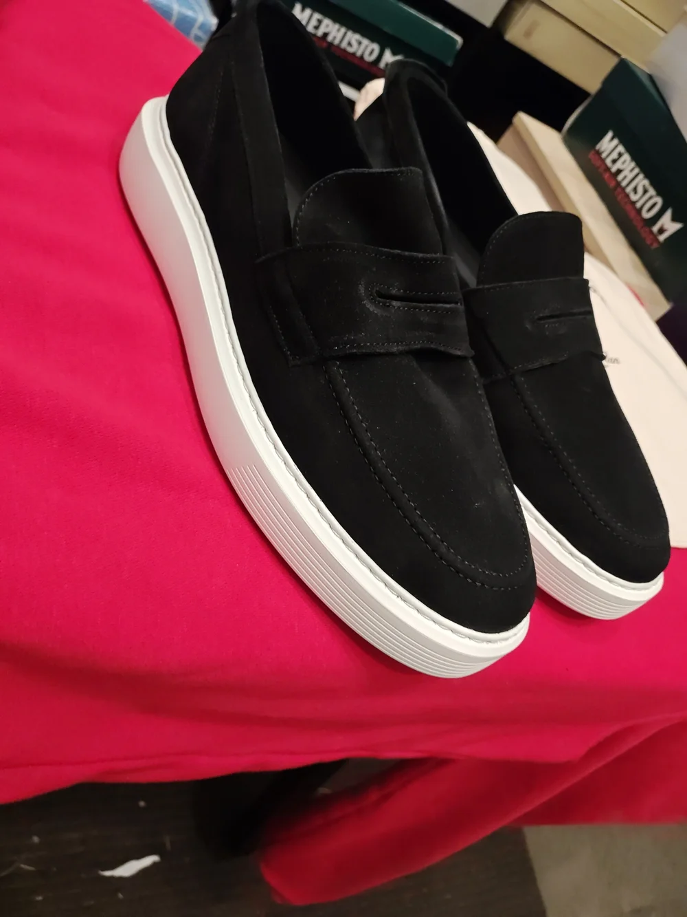 Good Man Brand Black Slip-On Loafers with White Sole Size 11